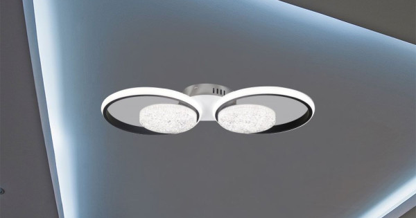 LUSTRA LED EDERA 4 CERCURI 60W 5000LM 3000K-6500K 560*260*75MM